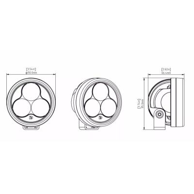 Dodatna LED svjetla Denali D3 Trioptic Datadim Technology