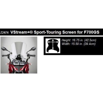 Plexi V-Stream tmavé 35cm BMW F700GS