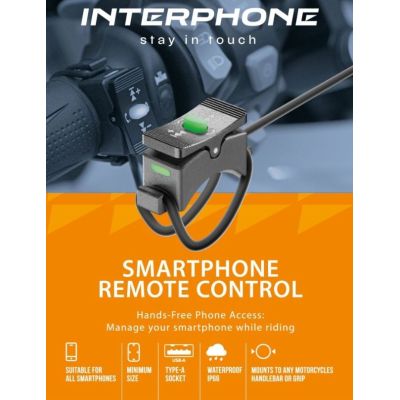 Interphone contrôle sans fil du téléphone sur le guidon.