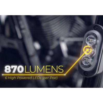 Semnalizatoare frontale suplimentare și lumini LED de poziție Denali T3 pentru montaj pe suprafață