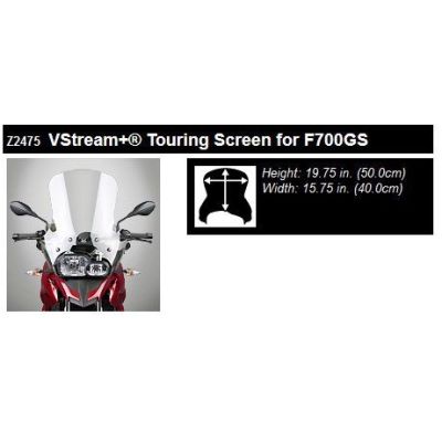 Plexi V-Stream tmavé 35cm BMW F700GS