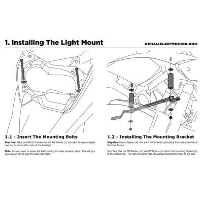 Houder voor extra verlichting voor R1250GS 2018-2024, R1200GS LC 2013-2018