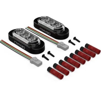 Faróis dianteiros adicionais e luzes de posição LED Denali T3 para montagem no quadro de proteção