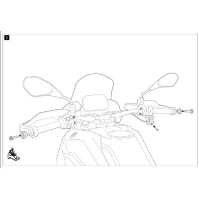 Støtte SW-Motech originale blastere til R1300GS/A 2023+, sort