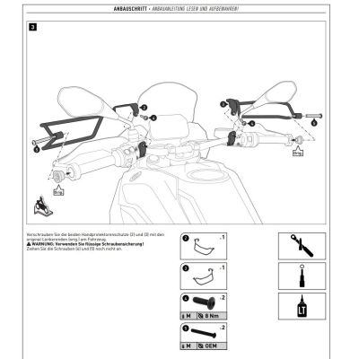 Wzmocnienie SW-Motech oryginalnych tłumików do R1300GS/A 2023+, czarne