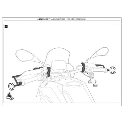 Forstærkning af SW-Motech originale blastere til R1300GS/A 2023+, sort