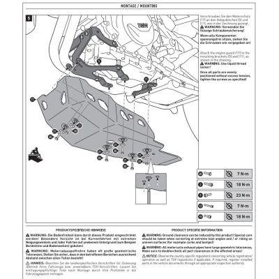 SW-Motech moottorinsuojus BMW F900GS 2023+, F850GS 18-23, F800GS 24+, F750GS 18-23, musta