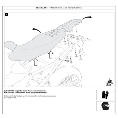 Mala metalna ploča SW-Motech Street Rack za BMW F900GS 24+