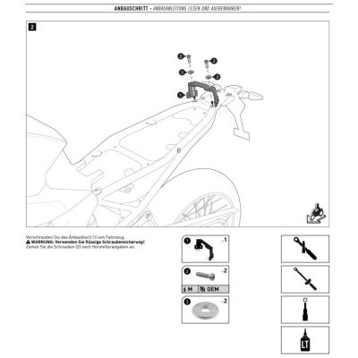 Mazā metāla plāksne SW-Motech Street Rack BMW F900GS 24+