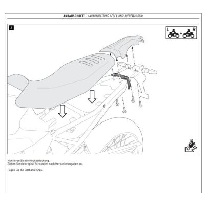 Μικρή μεταλλική πλάκα SW-Motech Street Rack για BMW F900GS 24+