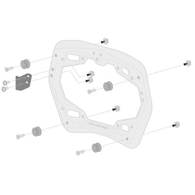 2x 37l ALU malé boční kufry SW-Motech Trax Adventure + nosiče pro R1300GS 2023+, stříbrné
