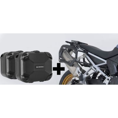 33+41L malas laterais SW-Motech DUSC + suportes para F900GS 2024+, pretas