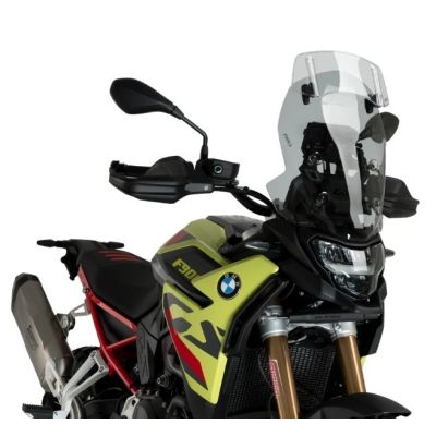 Plexi Puig Touring 44cm med deflektor til BMW F900GS 2023+, let røgfarvet