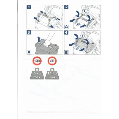 Siksna / rokturis uz ALU čemodāniem BMW R1300GS Adventure 2024+