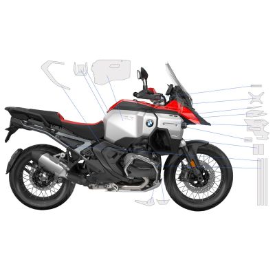 Pełne osłony ochronne Wunderlich dla BMW R1300GS Adventure 2024+ (wariant A)