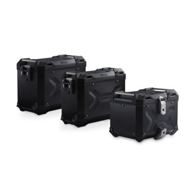 3x ALU cases SW-Motech Trax Adventure + carriers + bags for F900GS 2024+, black