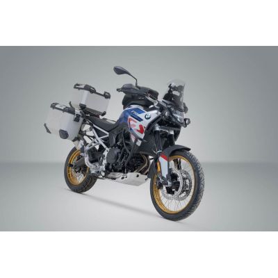 3x ALU case SW-Motech Trax Adventure + suporturi + genți pentru F900GS 2024+, argintiu