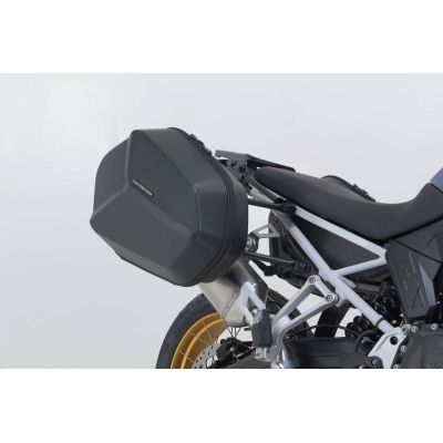2x 25l maleteros laterales SW-Motech AERO + portaequipajes para F900GS 2024+, negros