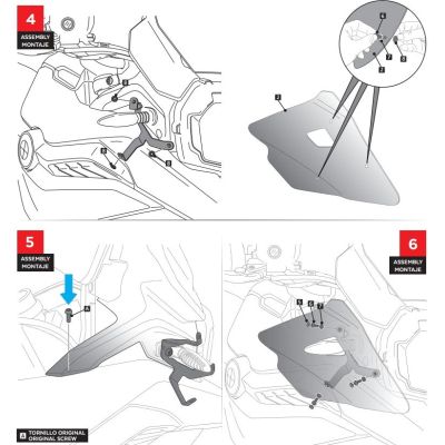 Augšējie sānu deflektori Puig R1250GS 18-23, R1200GS LC 2013-2018, F900GSA 23+, F850GS/A, F800GS 23+, F750GS, caurspīdīgi
