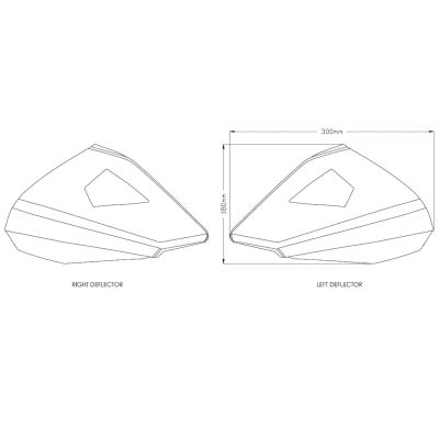 Øverste side deflektorer Puig til R1250GS 18-23, R1200GS LC 2013-2018, F900GSA 23+, F850GS/A, F800GS 23+, F750GS, let røget