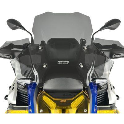 Plexi WRS Touring Plus 43cm priekš BMW R1300GS/A 2023+ (ar ACC), tumši dūmakains