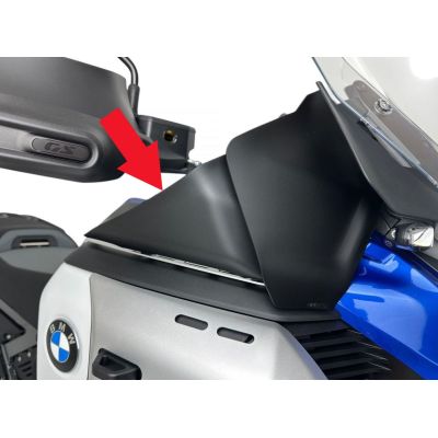 Zusätzliche seitliche Deflektoren WRS für BMW R1300GS Adventure 2024+, matt schwarz