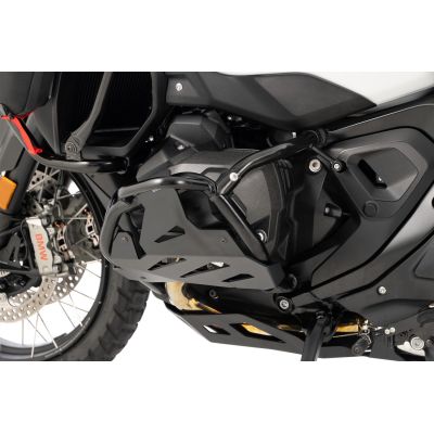 Nerūsējošā tērauda pastiprinājums Wunderlich apakšējā oriģinālajā nokrišņu rāmī BMW R1300GS/A 2023+, melns