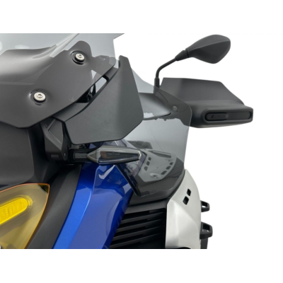 Større sideafvisere WRS til BMW R1300GS Adventure 2024+, mørkt røgfarvet