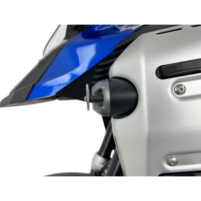 Osłony WRS dla oryginalnych dodatkowych świateł BMW R1300GS Adventure 2024+, przezroczyste