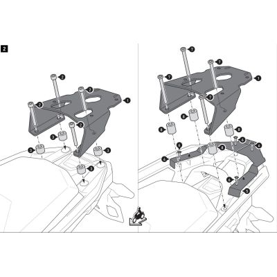 Metalinė plokštė SW-Motech ADV Rack skirta BMW R1300GS Adventure 2024+