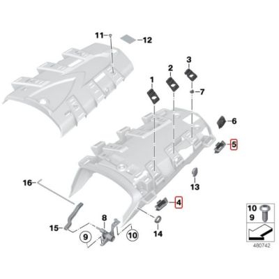 Műanyag távtartó betétek Vario táskákhoz BMW R1200GS 2004-2007