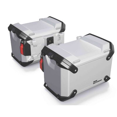 Original aluminum side cases for BMW R1300GS Adventure 2024+, silver