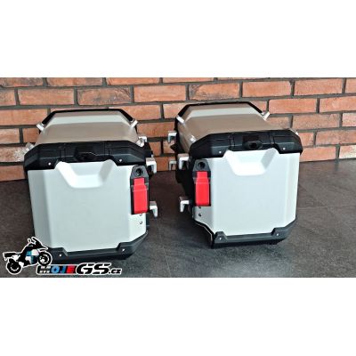 Oriģinālie alumīnija sānu kastes BMW R1300GS Adventure 2024+, sudraba krāsā