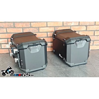 Originele aluminium zijkoffers voor BMW R1300GS Adventure 2024+, zwart