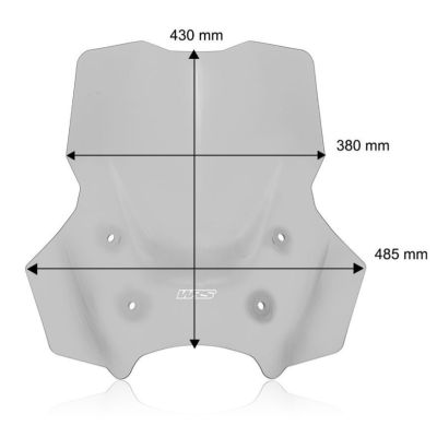 Plexi WRS Caponord Plus 48 cm für BMW R1300GS/A 2023+ (mit ACC), leicht getönt