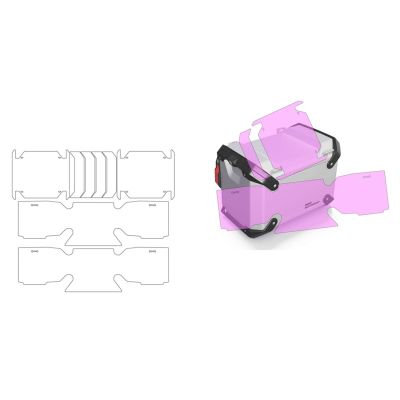 Folii de protecție Wunderlich pentru cutiile laterale ALU originale BMW R1300GS Adventure 2024+