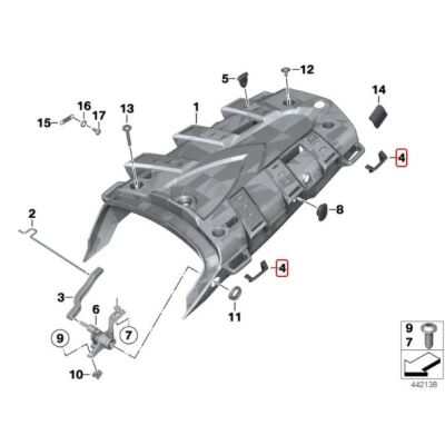 Kunststoff-Abstandshülsen Vario-Koffer für BMW R1200GS 2008-2012