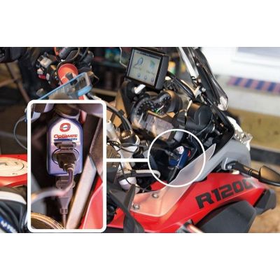 Rychlonabíjecí adapter Optimate z 12V na 2x USB do mini zásuvky (3300 mA)