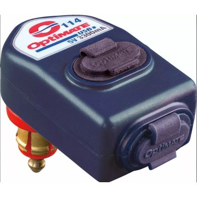 Szybka ładowarka Optimate z 12V na 2x USB (A+C) do mini gniazda (3300 mA)