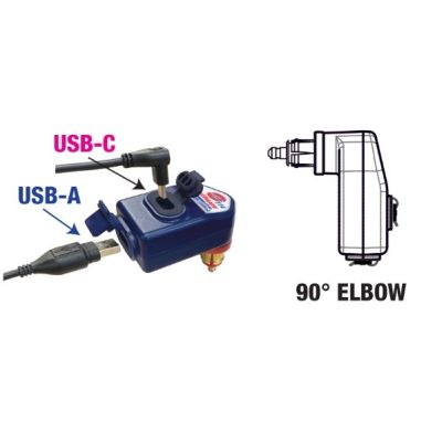 Greito įkrovimo adapteris Optimate iš 12V į 2x USB (A+C) mini kištukui (3300 mA)