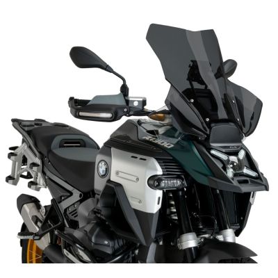 Високо пътуващо плексиглас Puig 57см за BMW R1300GS/A 2023+ (с ACC), тъмен дим.