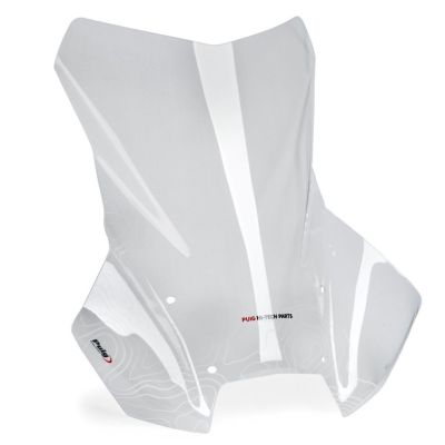 Aukštas kelionių plexi Puig 57 cm BMW R1300GS/A 2023+ (su ACC), skaidrus su kontūrų grafika