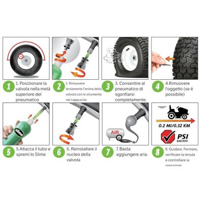Slime sealant and puncture prevention for inner tube tires, 237ml
