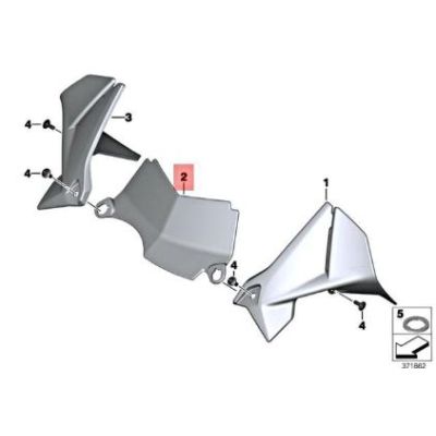 Malý deflektor pod plexi pre R1200GS Adventure LC 2014-2018, R1200GS LC 2013-2016, číry