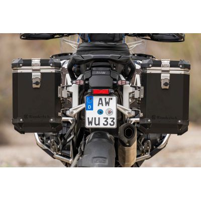 2x 45l ALU duże boczne kuferki Wunderlich do BMW R1300GS Adventure 2024+, czarne