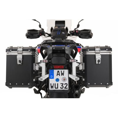 2x 45l ALU duże boczne kufry Wunderlich do BMW R1300GS Adventure 2024+, czarne
