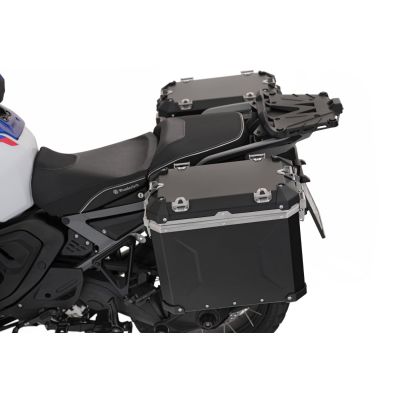 2x 45l ALU duże boczne kuferki Wunderlich do BMW R1300GS Adventure 2024+, czarne