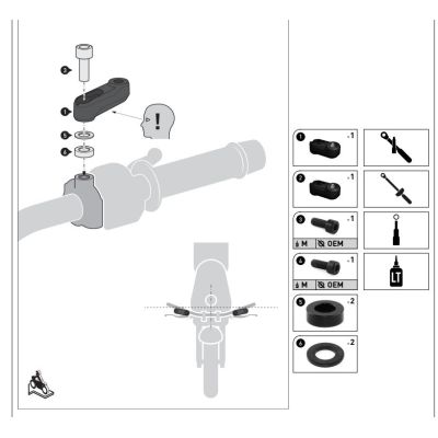 Estensioni degli specchietti R1200GS/A 04-12, F800GS 08-17, F700GS 12-17, F650GS 08-12
