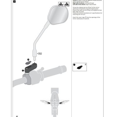 Επέκταση καθρεφτών R1200GS/A 04-12, F800GS 08-17, F700GS 12-17, F650GS 08-12