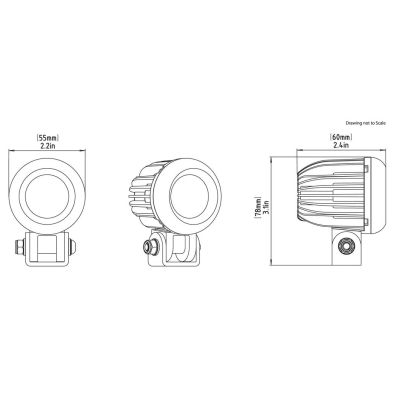 Dæmpbare LED arbejdslys Denali D2 Datadim Technology